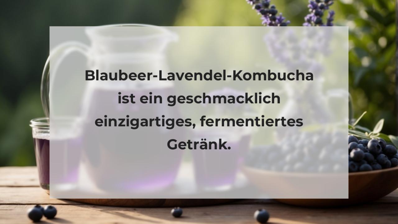 Blaubeer-Lavendel-Kombucha ist ein geschmacklich einzigartiges, fermentiertes Getränk.