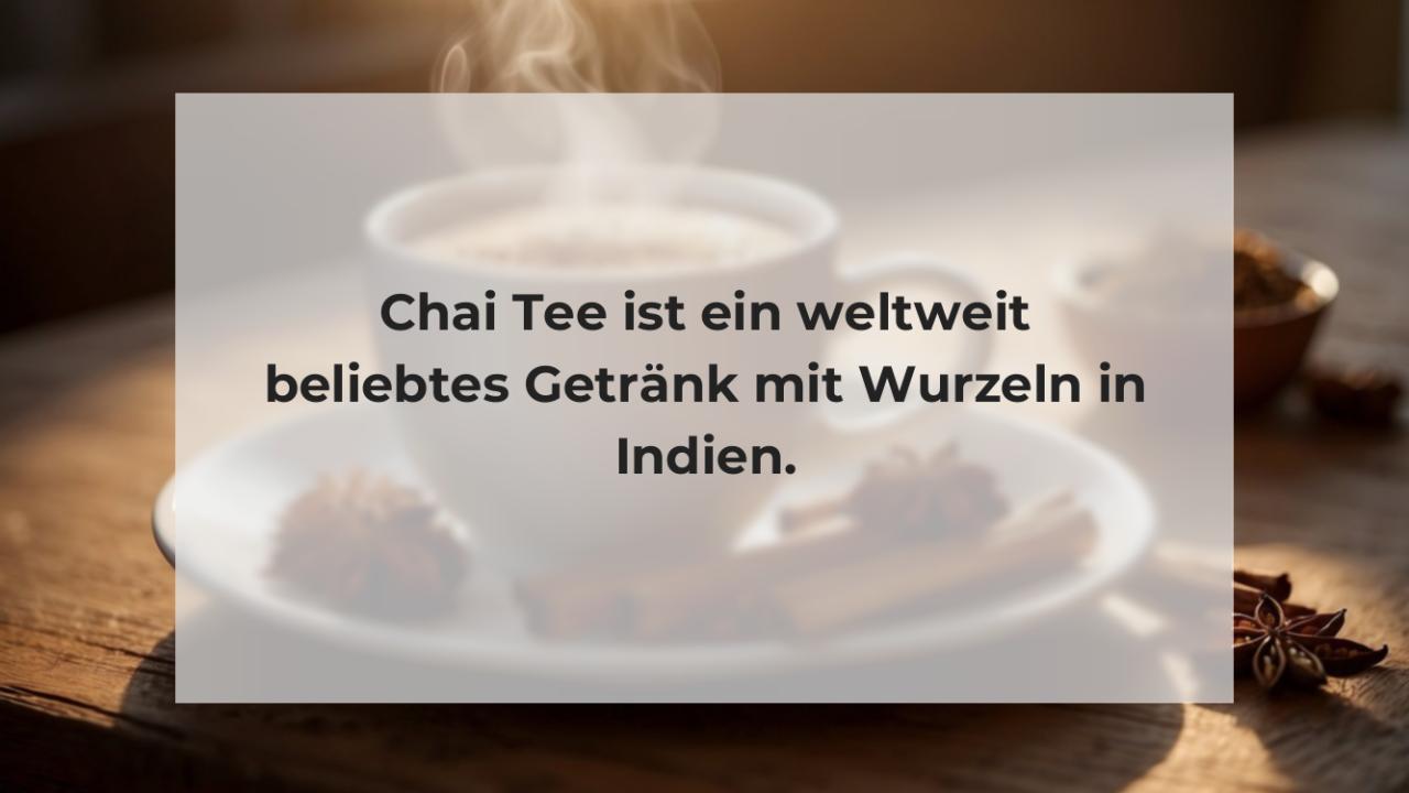 Chai Tee ist ein weltweit beliebtes Getränk mit Wurzeln in Indien.