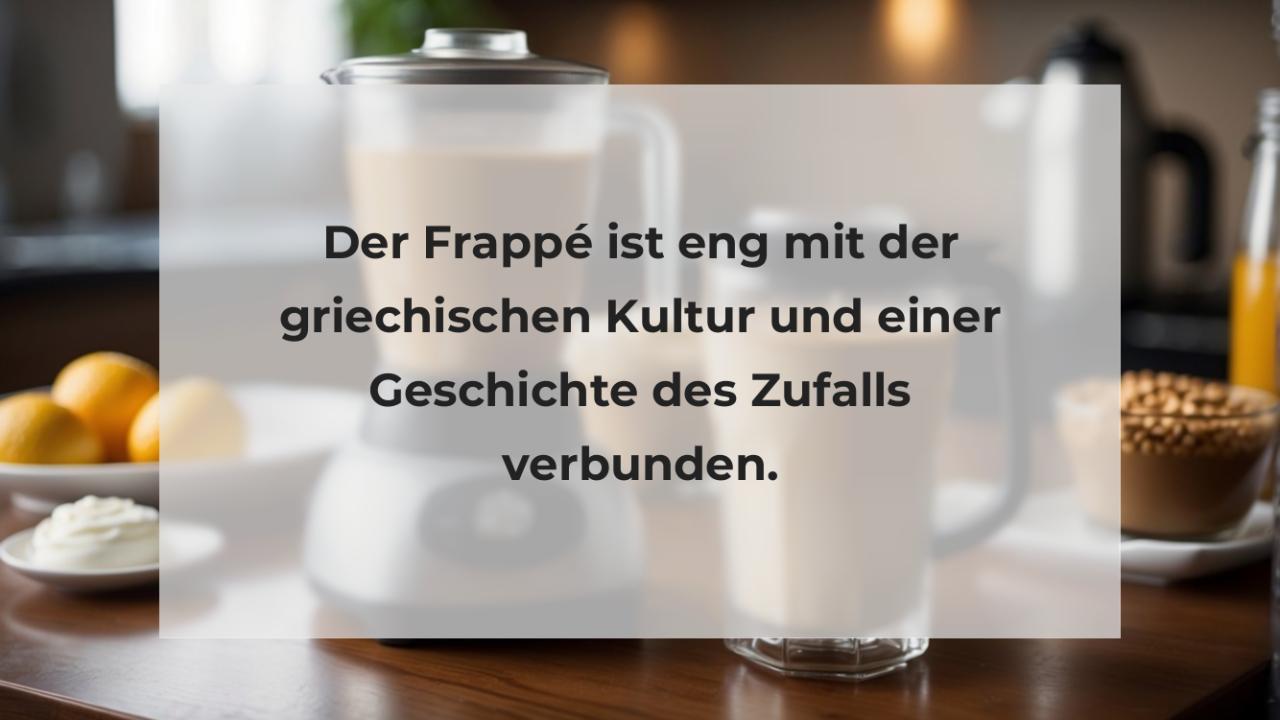 Der Frappé ist eng mit der griechischen Kultur und einer Geschichte des Zufalls verbunden.