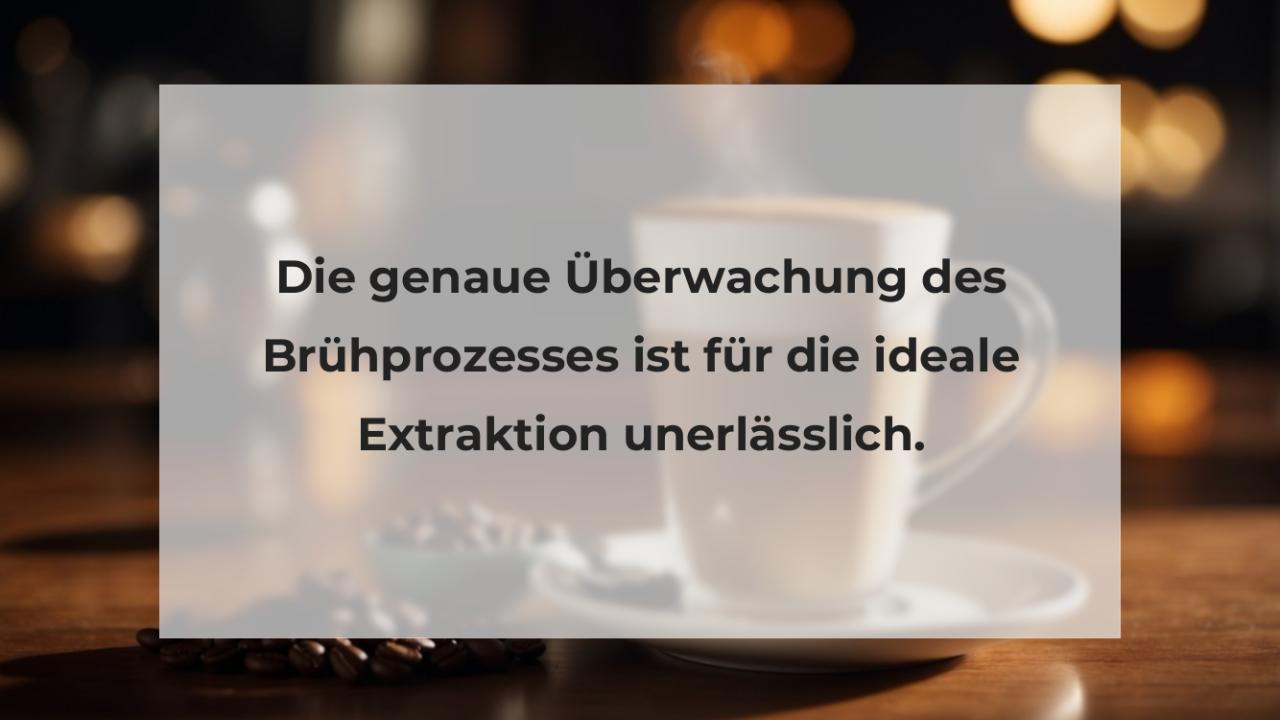 Die genaue Überwachung des Brühprozesses ist für die ideale Extraktion unerlässlich.