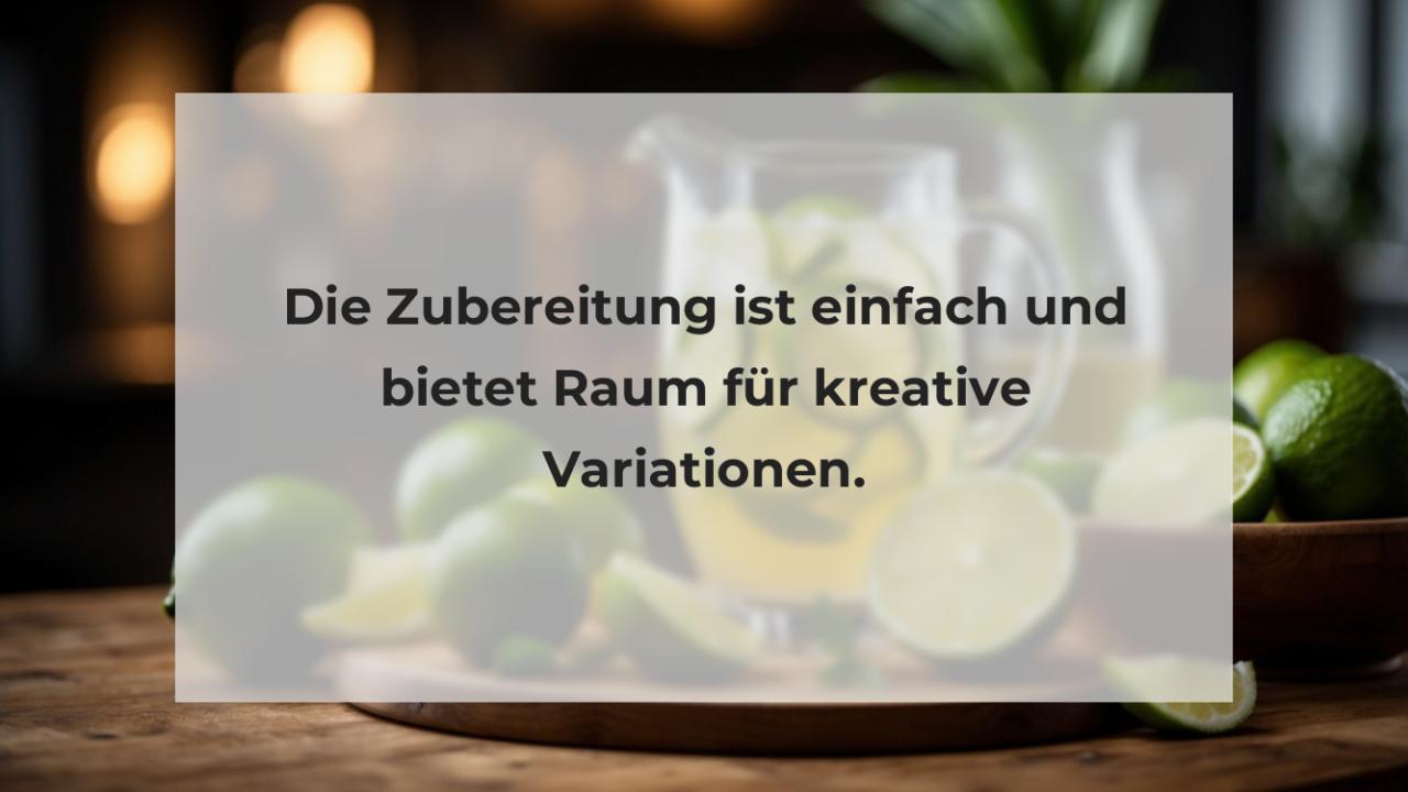 Die Zubereitung ist einfach und bietet Raum für kreative Variationen.