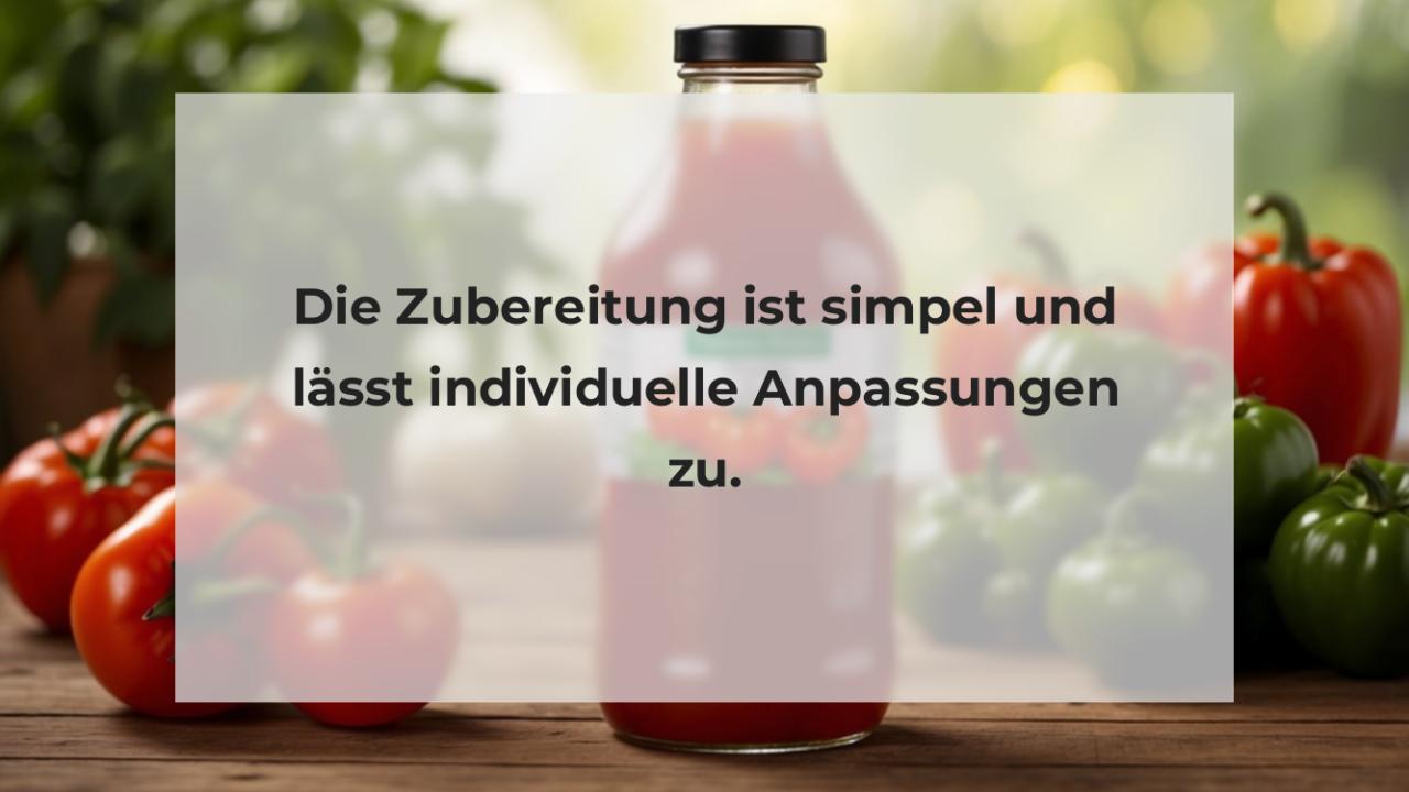 Die Zubereitung ist simpel und lässt individuelle Anpassungen zu.