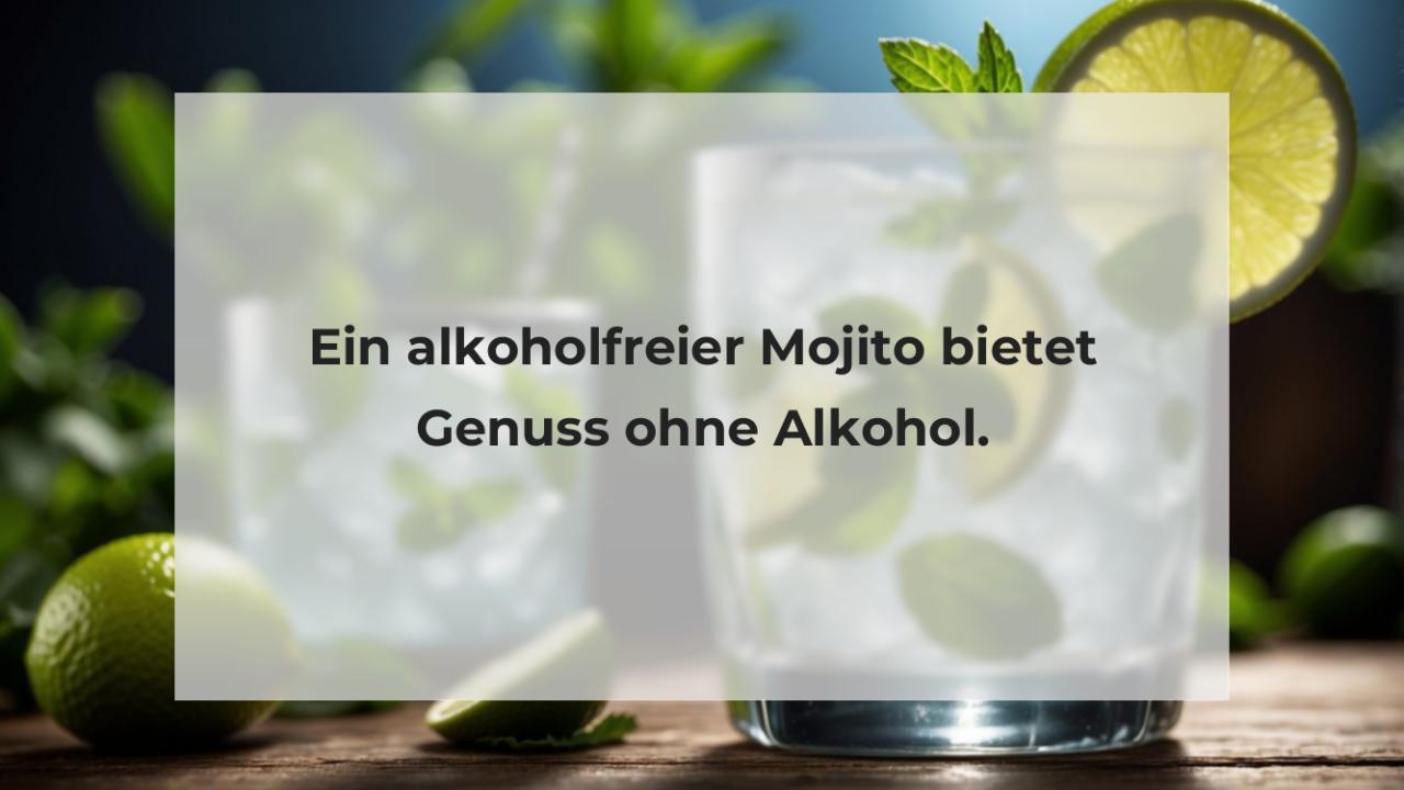 Ein alkoholfreier Mojito bietet Genuss ohne Alkohol.