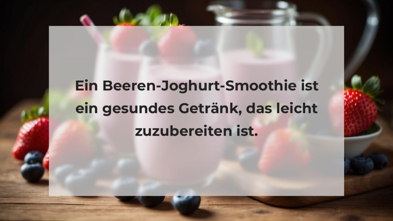 Ein Beeren-Joghurt-Smoothie ist ein gesundes Getränk, das leicht zuzubereiten ist.