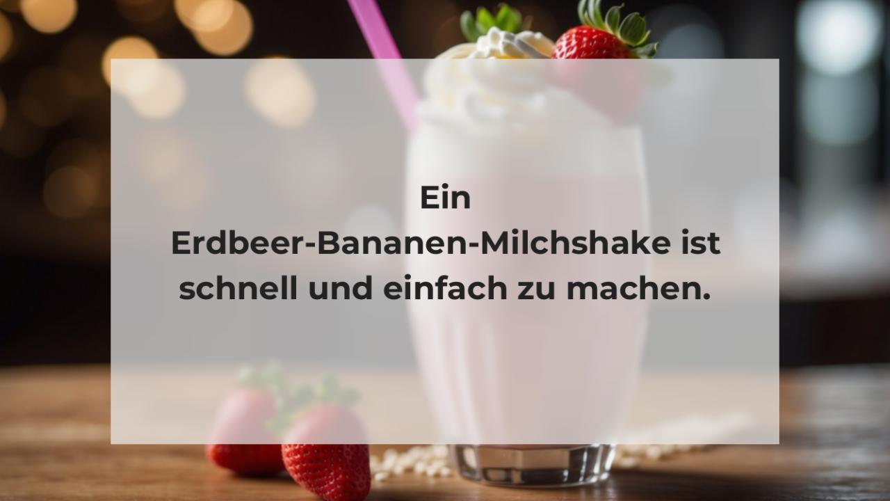 Ein Erdbeer-Bananen-Milchshake ist schnell und einfach zu machen.