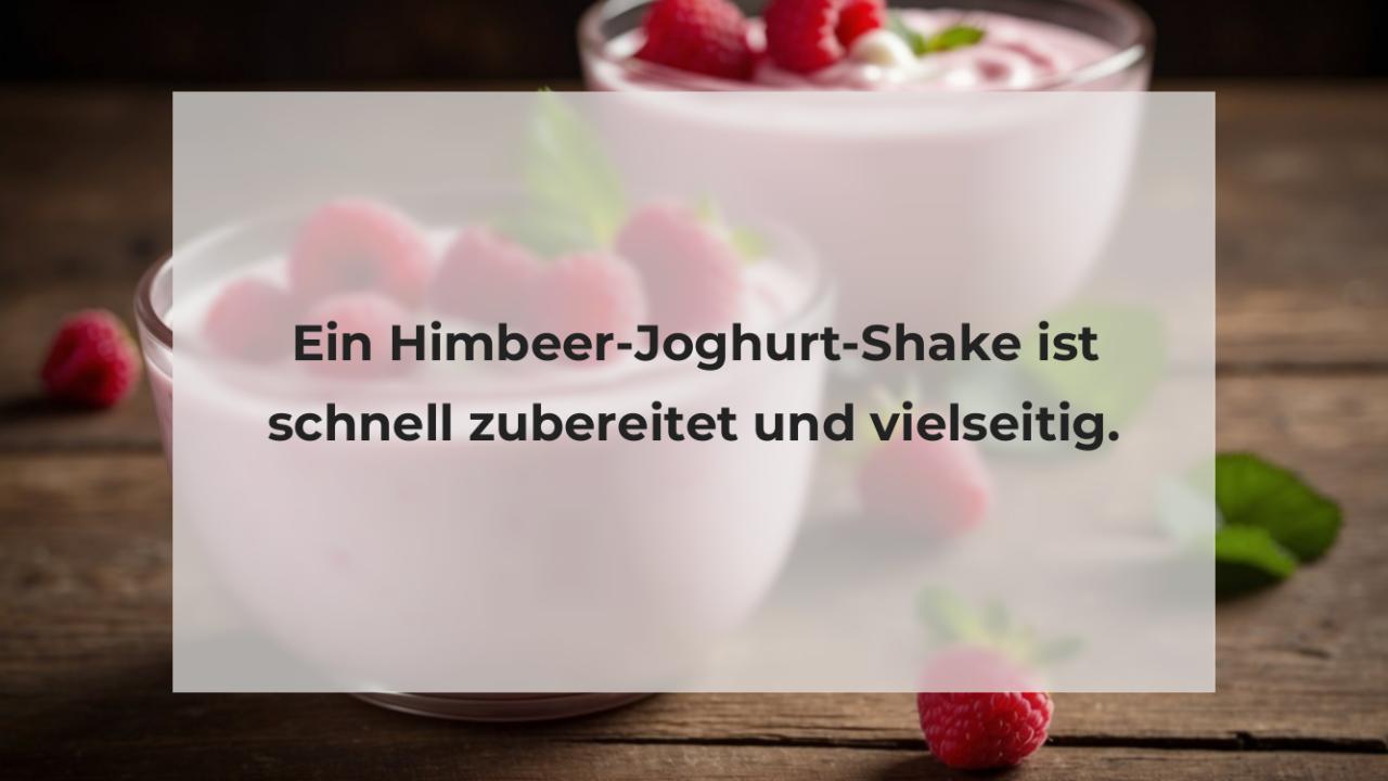 Ein Himbeer-Joghurt-Shake ist schnell zubereitet und vielseitig.