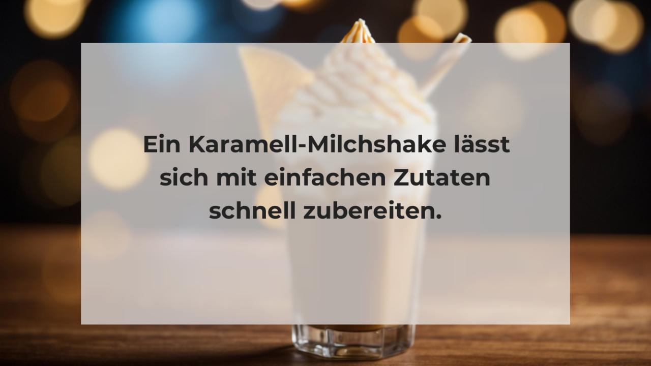 Ein Karamell-Milchshake lässt sich mit einfachen Zutaten schnell zubereiten.