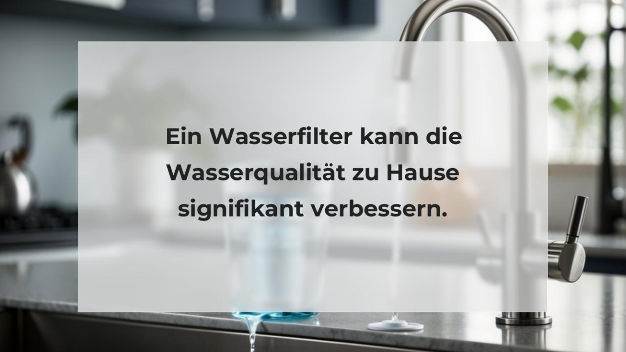 Ein Wasserfilter kann die Wasserqualität zu Hause signifikant verbessern.