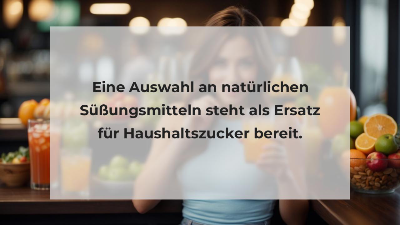 Eine Auswahl an natürlichen Süßungsmitteln steht als Ersatz für Haushaltszucker bereit.