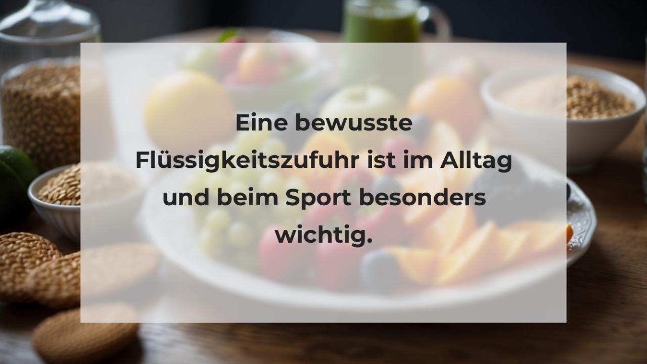 Eine bewusste Flüssigkeitszufuhr ist im Alltag und beim Sport besonders wichtig.