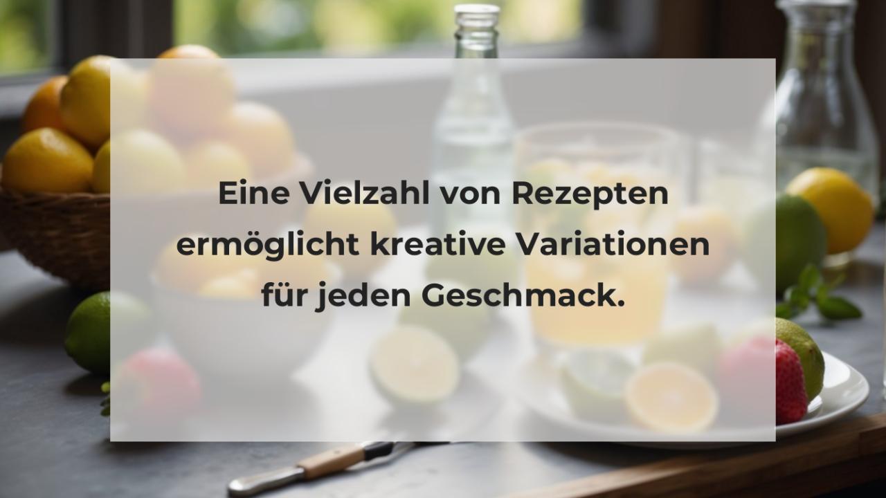 Eine Vielzahl von Rezepten ermöglicht kreative Variationen für jeden Geschmack.