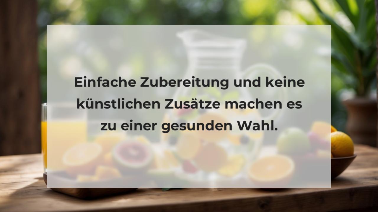 Einfache Zubereitung und keine künstlichen Zusätze machen es zu einer gesunden Wahl.