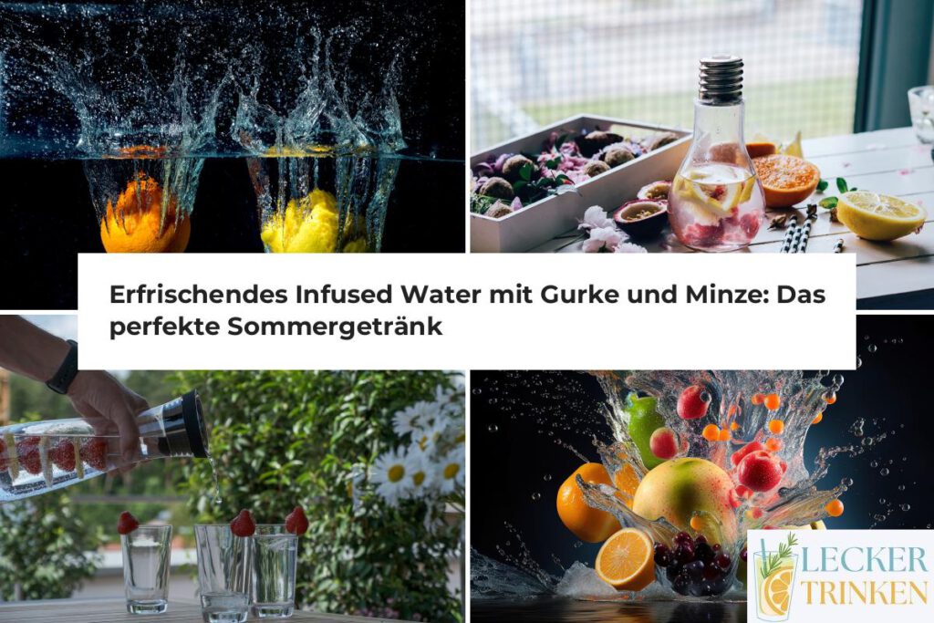 Infused Water mit Gurke und Minze