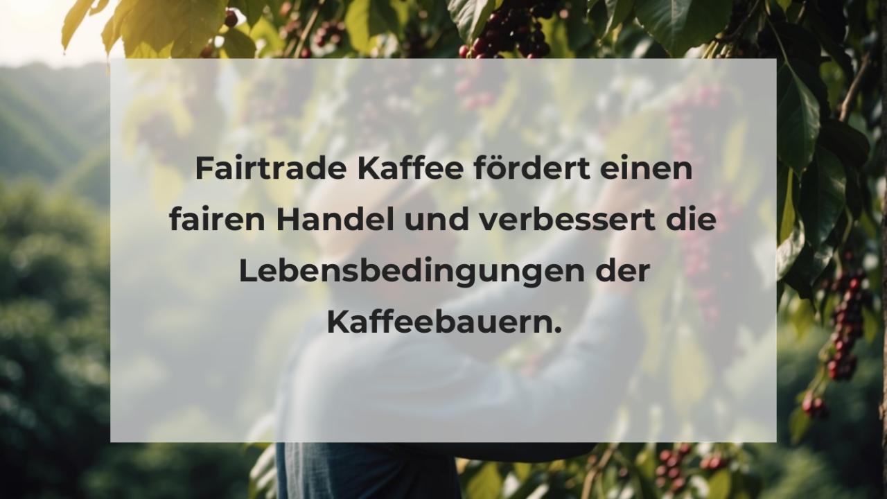 Fairtrade Kaffee fördert einen fairen Handel und verbessert die Lebensbedingungen der Kaffeebauern.