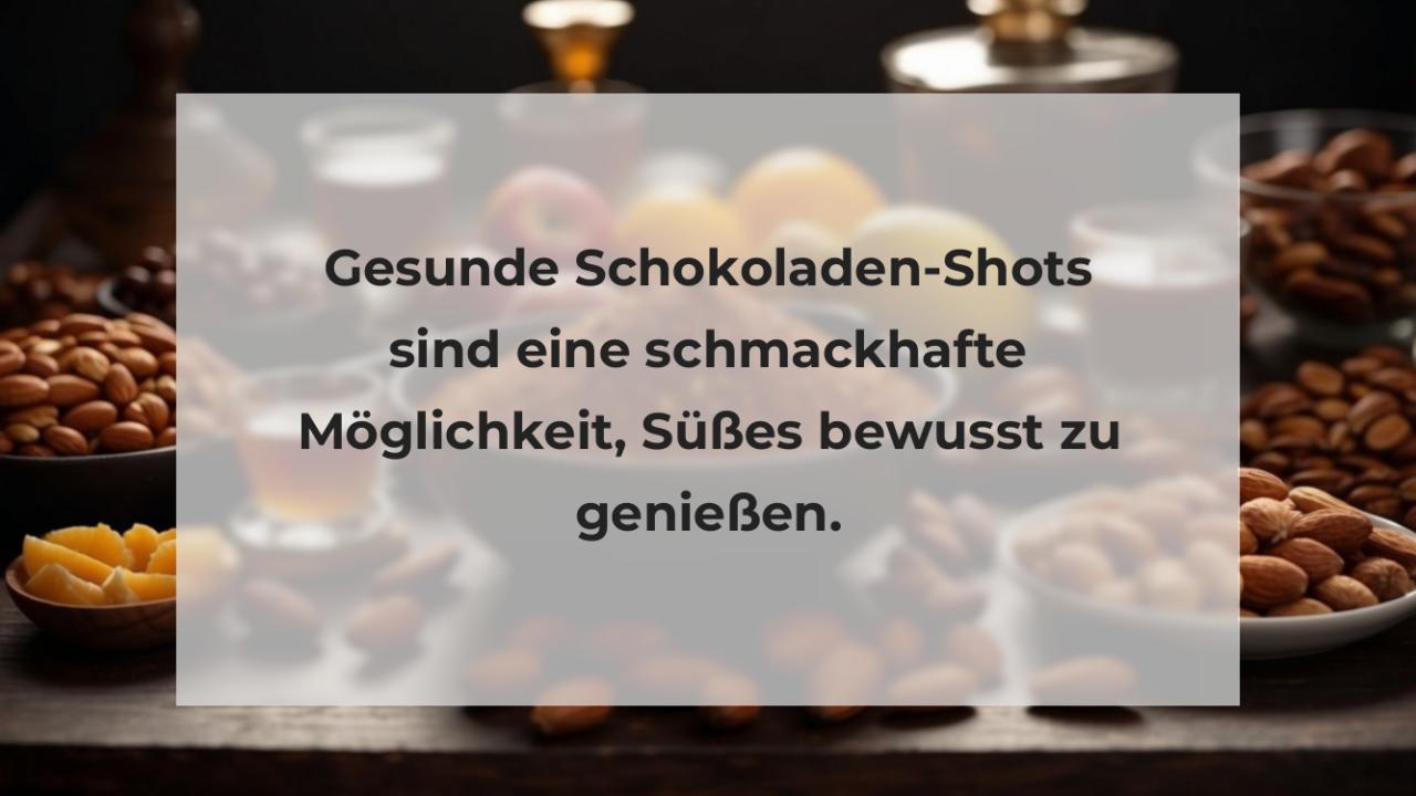 Gesunde Schokoladen-Shots sind eine schmackhafte Möglichkeit, Süßes bewusst zu genießen.