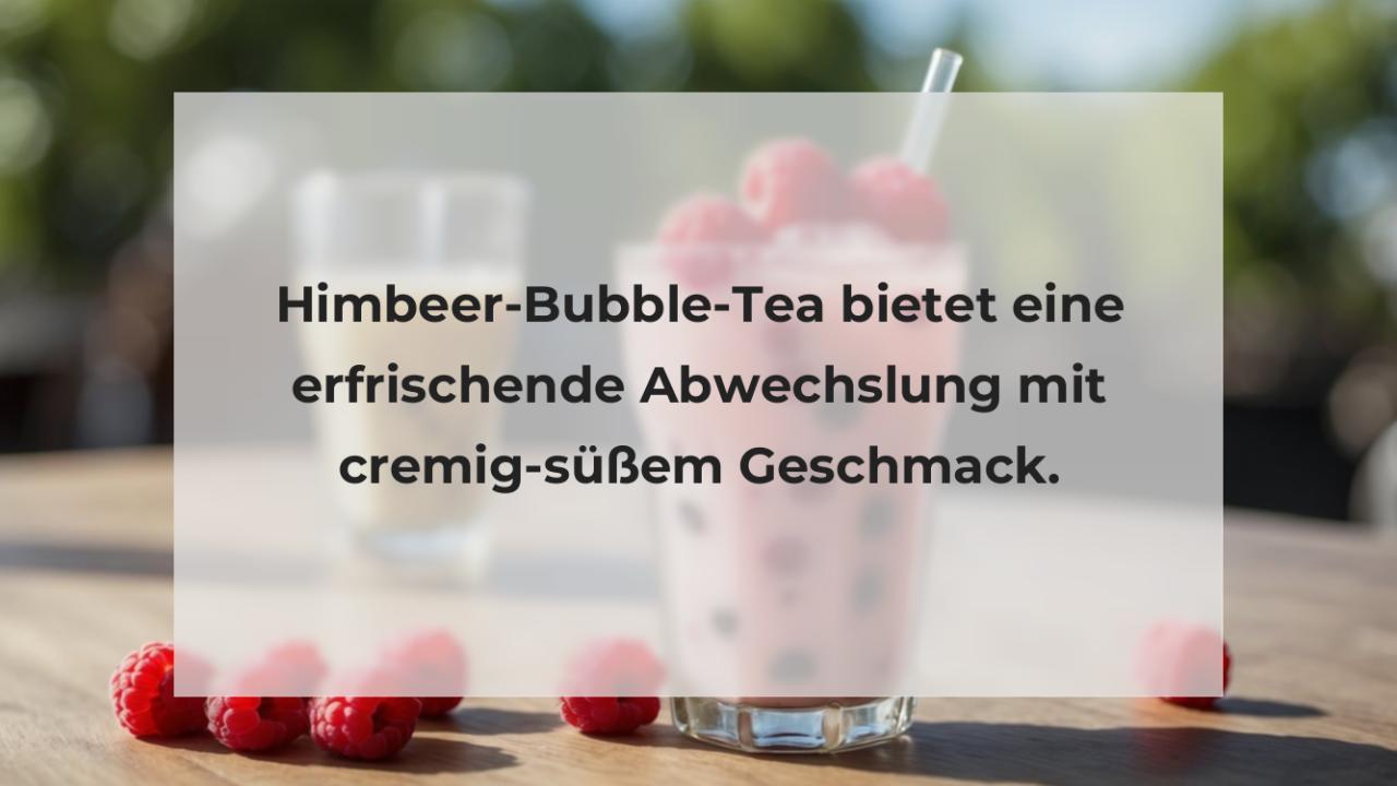 Himbeer-Bubble-Tea bietet eine erfrischende Abwechslung mit cremig-süßem Geschmack.