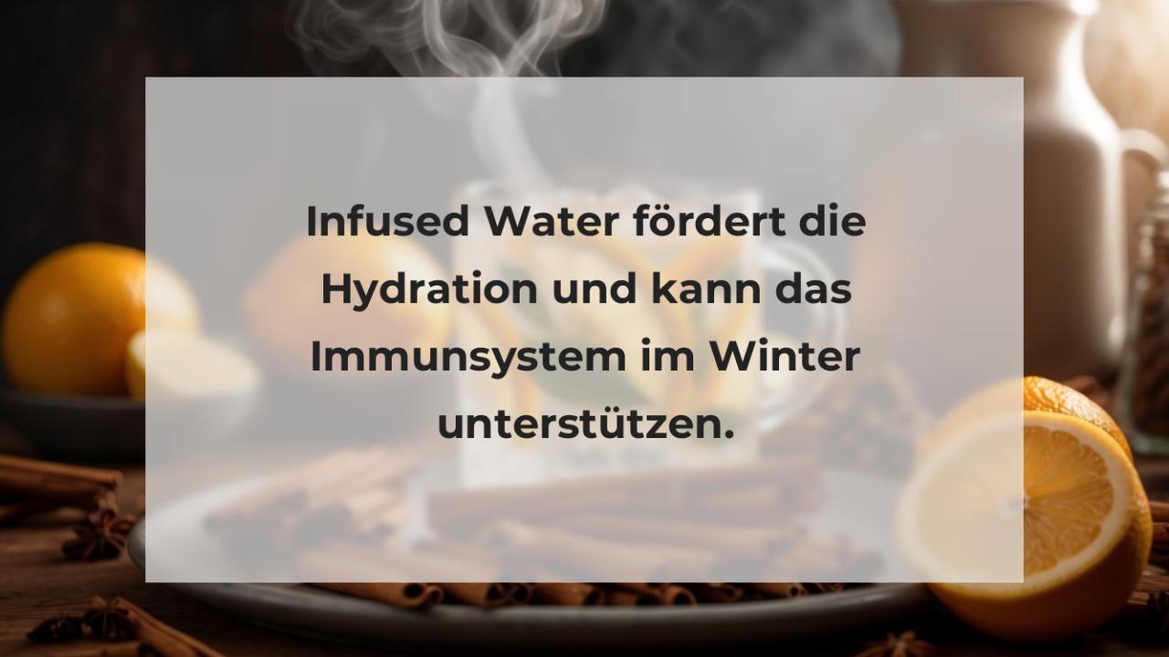 Infused Water fördert die Hydration und kann das Immunsystem im Winter unterstützen.