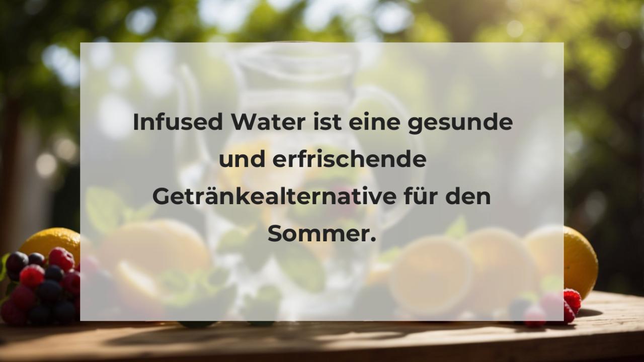 Infused Water ist eine gesunde und erfrischende Getränkealternative für den Sommer.