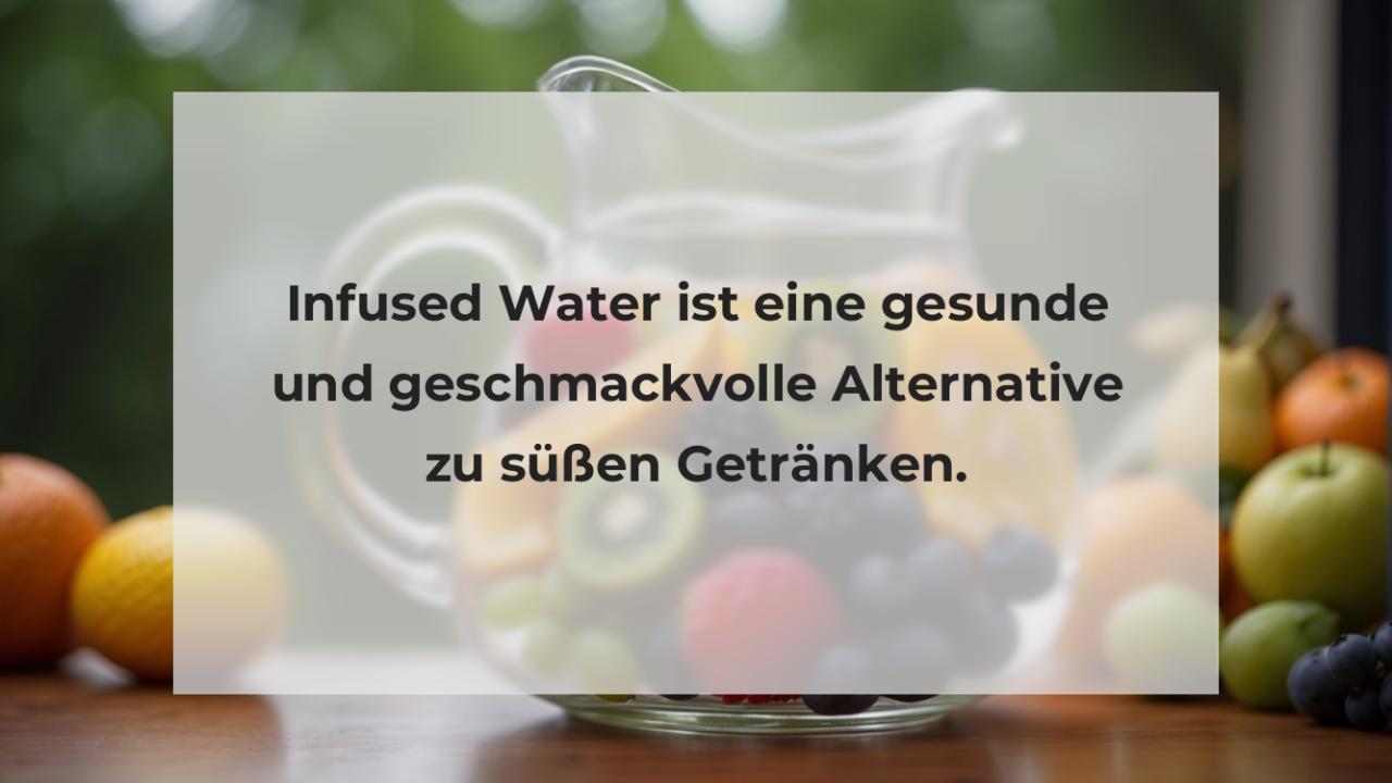 Infused Water ist eine gesunde und geschmackvolle Alternative zu süßen Getränken.