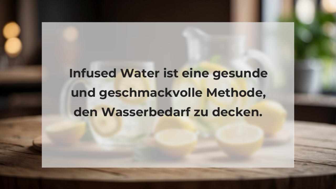 Infused Water ist eine gesunde und geschmackvolle Methode, den Wasserbedarf zu decken.