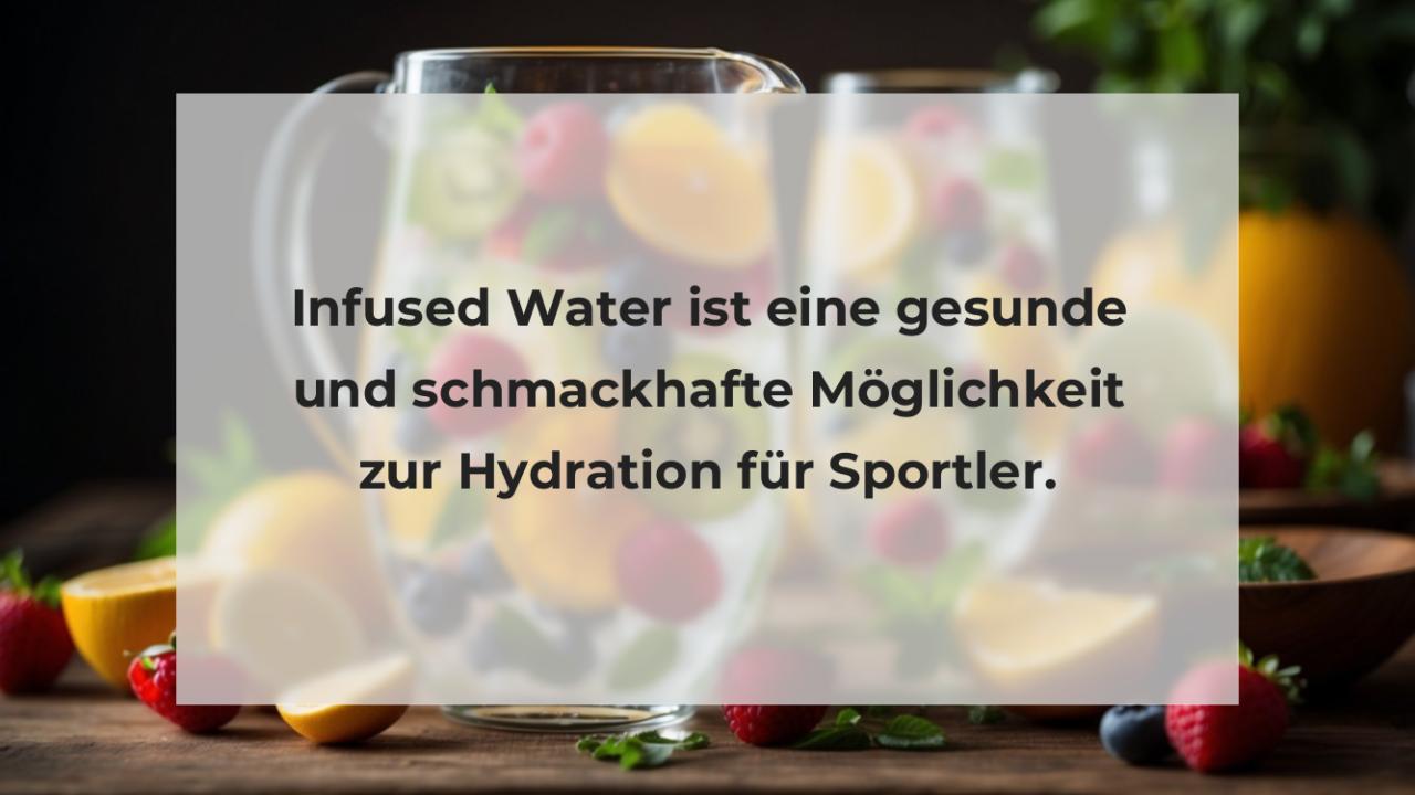 Infused Water ist eine gesunde und schmackhafte Möglichkeit zur Hydration für Sportler.