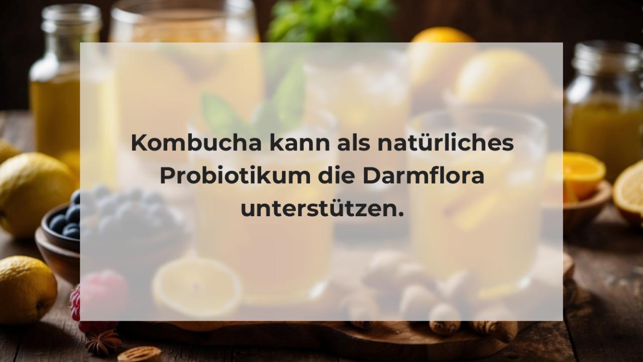 Kombucha kann als natürliches Probiotikum die Darmflora unterstützen.