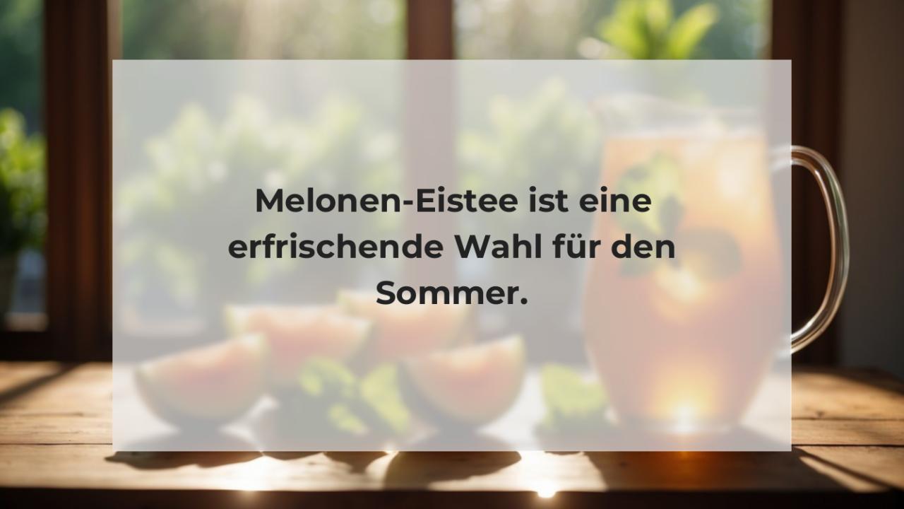 Melonen-Eistee ist eine erfrischende Wahl für den Sommer.