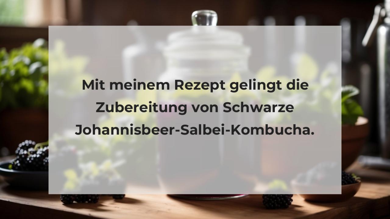 Mit meinem Rezept gelingt die Zubereitung von Schwarze Johannisbeer-Salbei-Kombucha.