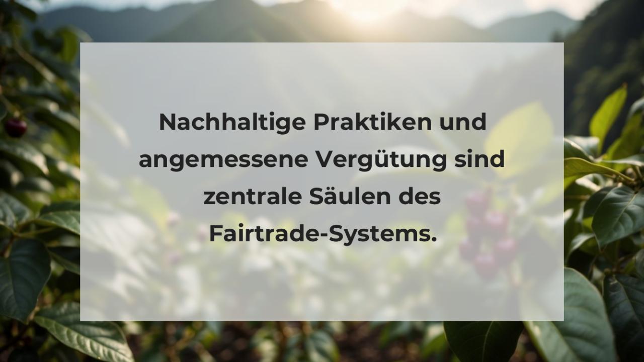 Nachhaltige Praktiken und angemessene Vergütung sind zentrale Säulen des Fairtrade-Systems.