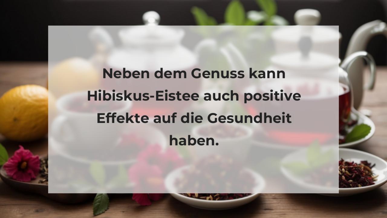 Neben dem Genuss kann Hibiskus-Eistee auch positive Effekte auf die Gesundheit haben.