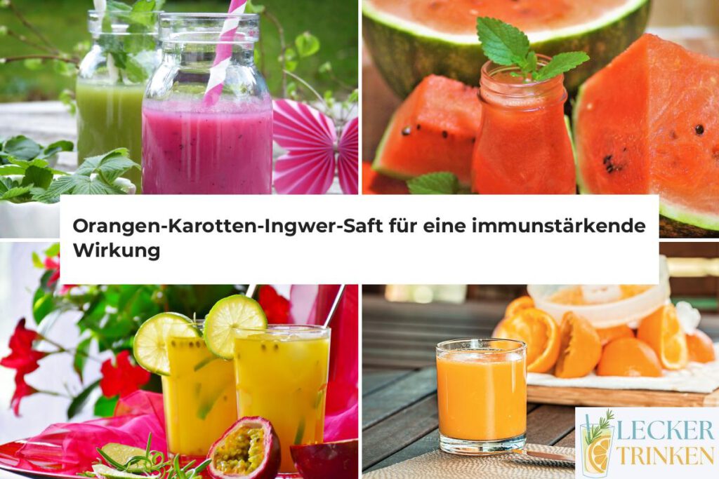 Orangen-Karotten-Ingwer-Saft Rezept