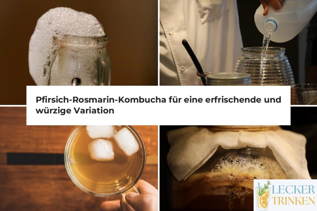 Pfirsich-Rosmarin-Kombucha Rezept