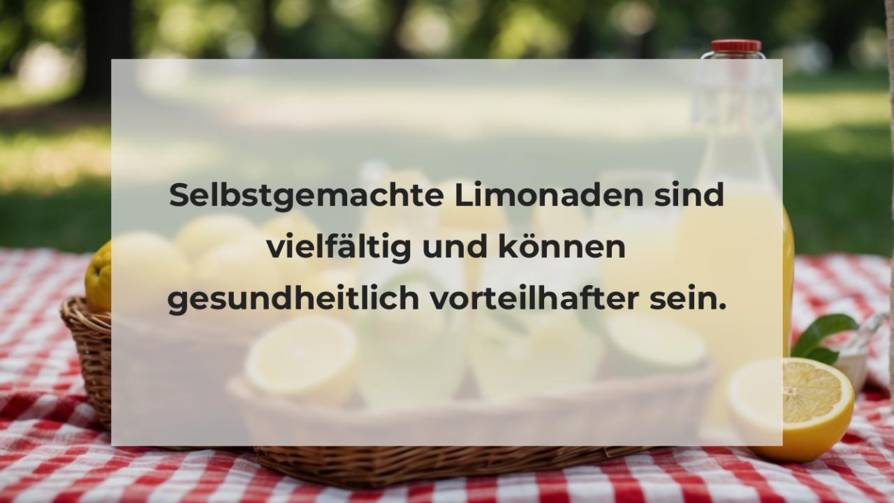 Selbstgemachte Limonaden sind vielfältig und können gesundheitlich vorteilhafter sein.