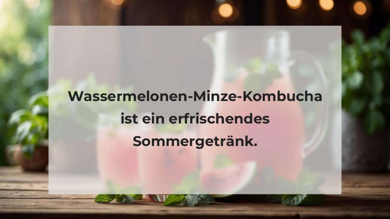 Wassermelonen-Minze-Kombucha ist ein erfrischendes Sommergetränk.